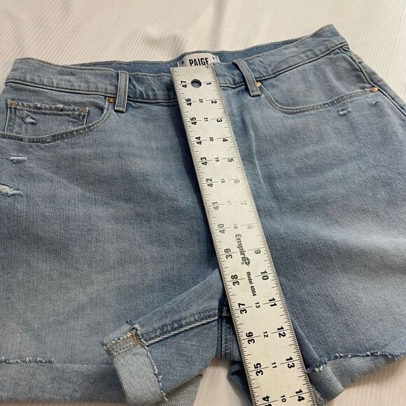 Paige Asher Rolled Cut Off Denim Shorts Size 29 - Picture 6 of 13